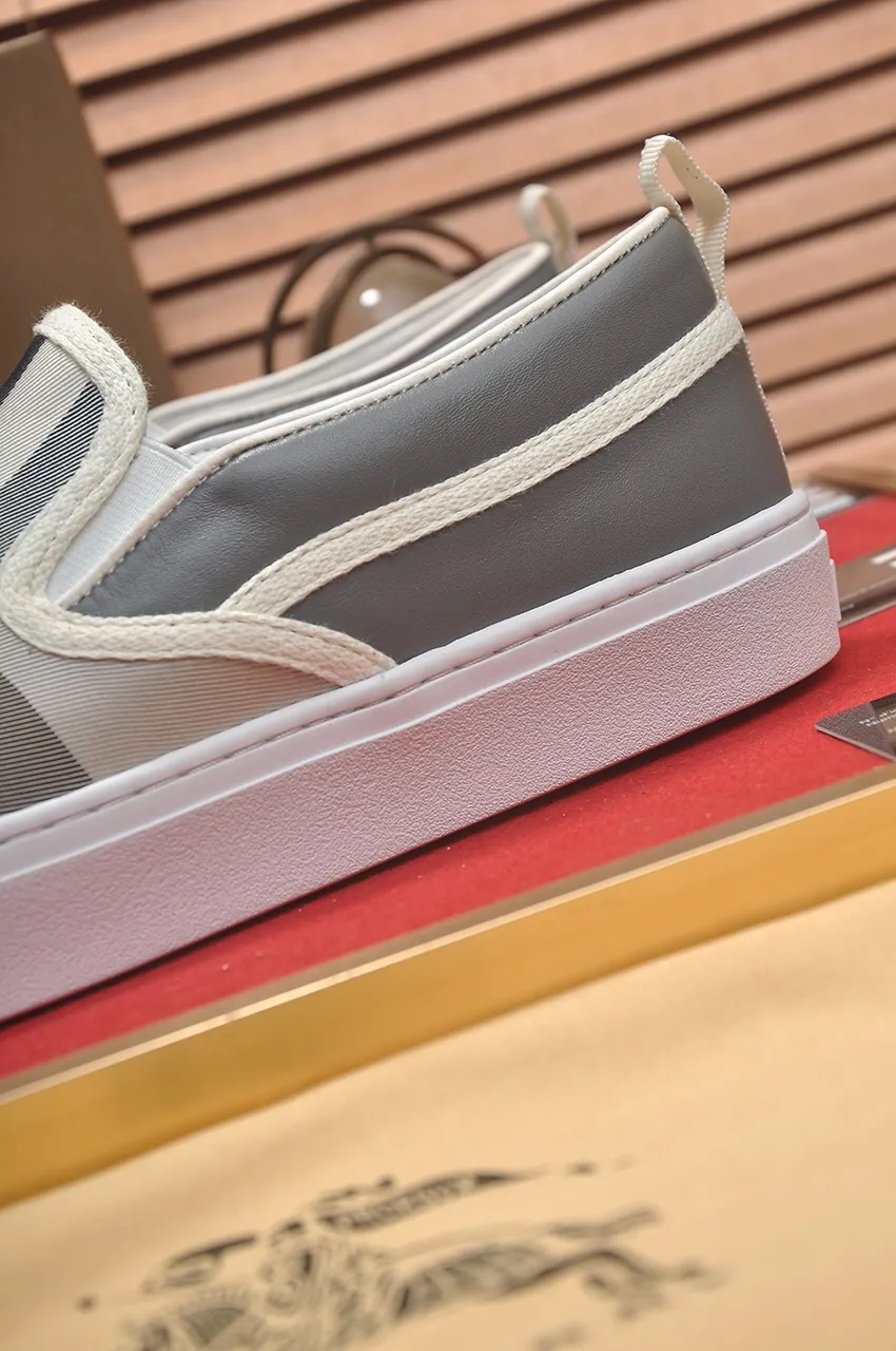 Men's shoes 💰400💶【Burberry】Classic low-top sneakers｜Imported cowhide with classic plaid fabric｜Sheepskin lining｜Original outsole｜Fine workmanship and comfortable to wear Size: 38-44 (customized at 45)